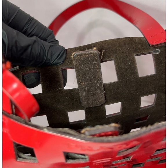 Prada Authentic Red Basket-style Tote Bag - Picture 8 of 9